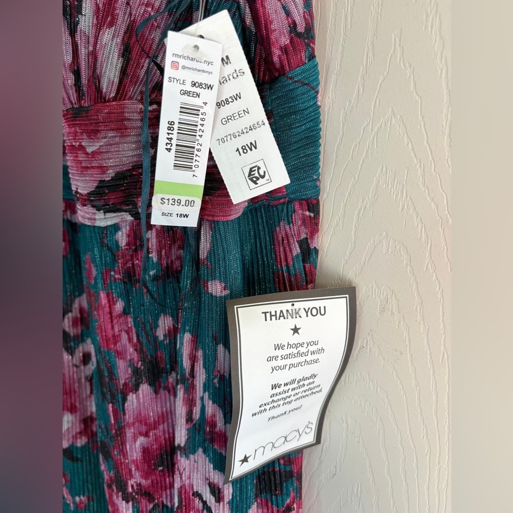 NWT R&M Richard floral long Dress 18W - Picture 4 of 7
